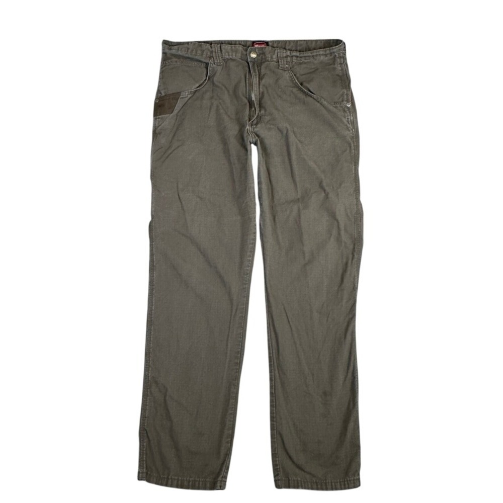 Wrangler Workwear Mens Ripstop Utility Cargo Pants Olive Green 37x31